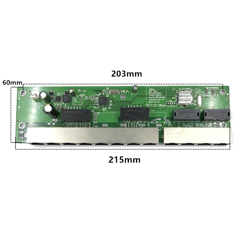 4  POE 48v 10 port gigabit unmanaged poe switch 8*100/1000  mbps POE port; 4*10/100/1000  mbps UP Link port;  NVR port 280M