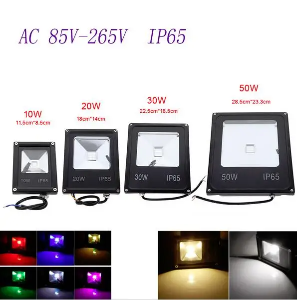 

Waterproof RGB WW CW LED Flood Light 10w 20w 30w 50w 85~265V Projecteur Foco Led Floodlight Refletor Spotlight Outdoor Exterieur