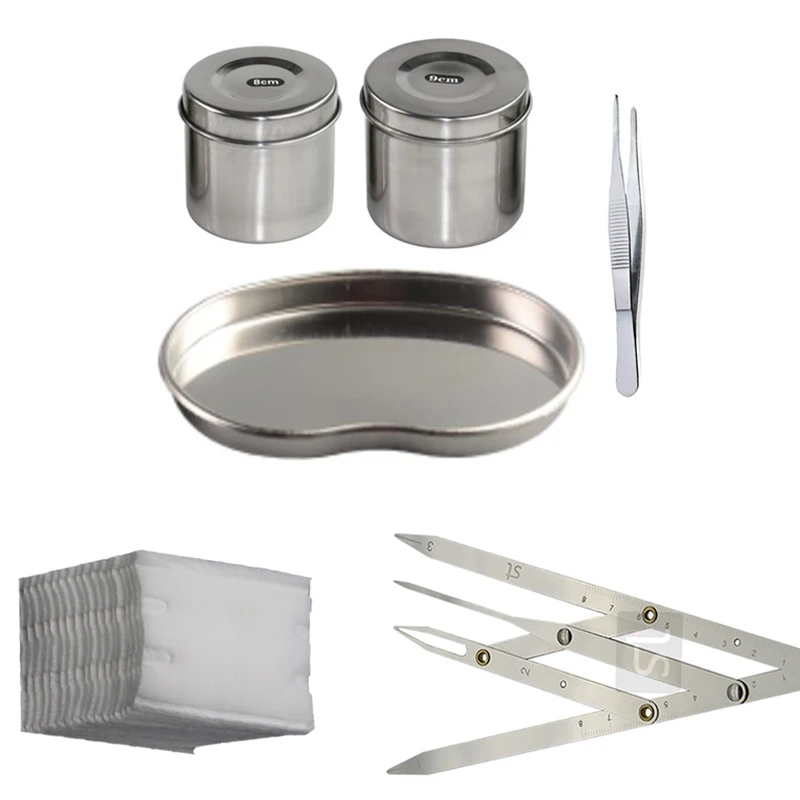 

permanent makeup microblading accesories disposable include Tank Plate Tweezers Tools Clean Sterilizers Pot microblading cotton