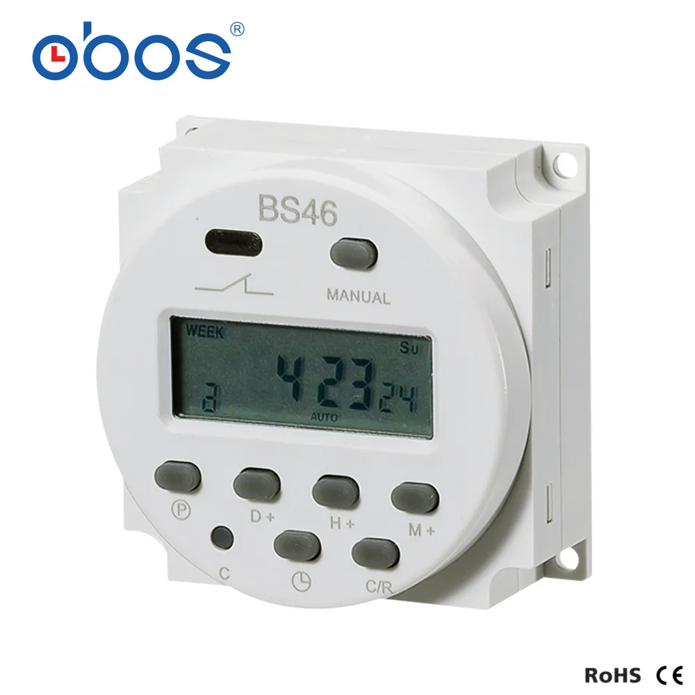 OBOS CN101A AC 220V 230V 240V  Digital LCD Power Timer Programmable Time Switch Relay 16A timers CN101 timer DC12V DC24V