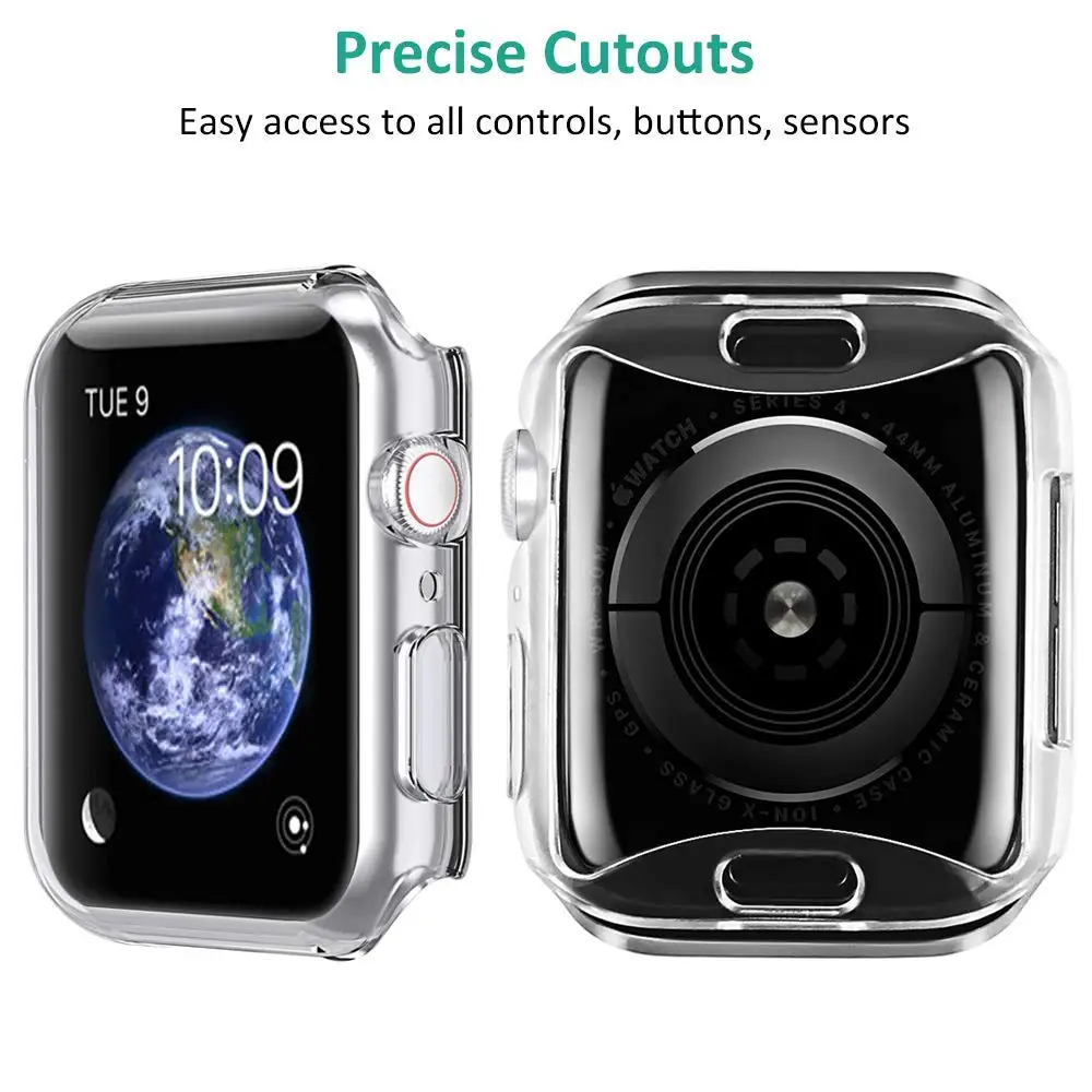 Untoom Watch Cover for Apple Watch Series 4 3 2 Screen Protector for iWatch Band 44mm 40mm 42mm 38mm Ultra-thin Frame Case Cover image 5