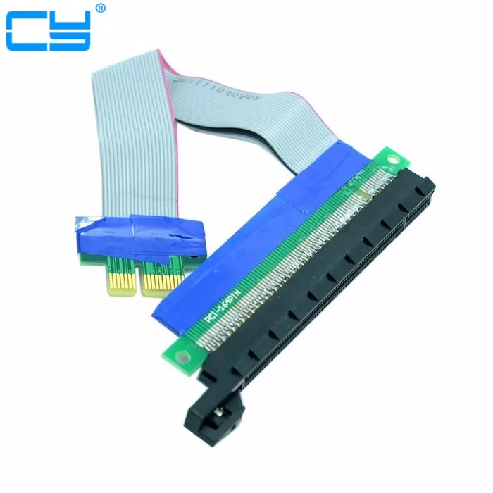 Riser PCI-E pcie pci-express PCI Express 1x 16x pci-e pcie x1 x16 extensor de Cable flexible, convertidor, adaptador de tarjeta elevadora