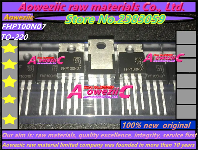 Aoweziic 2017+ 100% new original   FHP100N07 100N07  TO-220 MOS FET 100A 70V