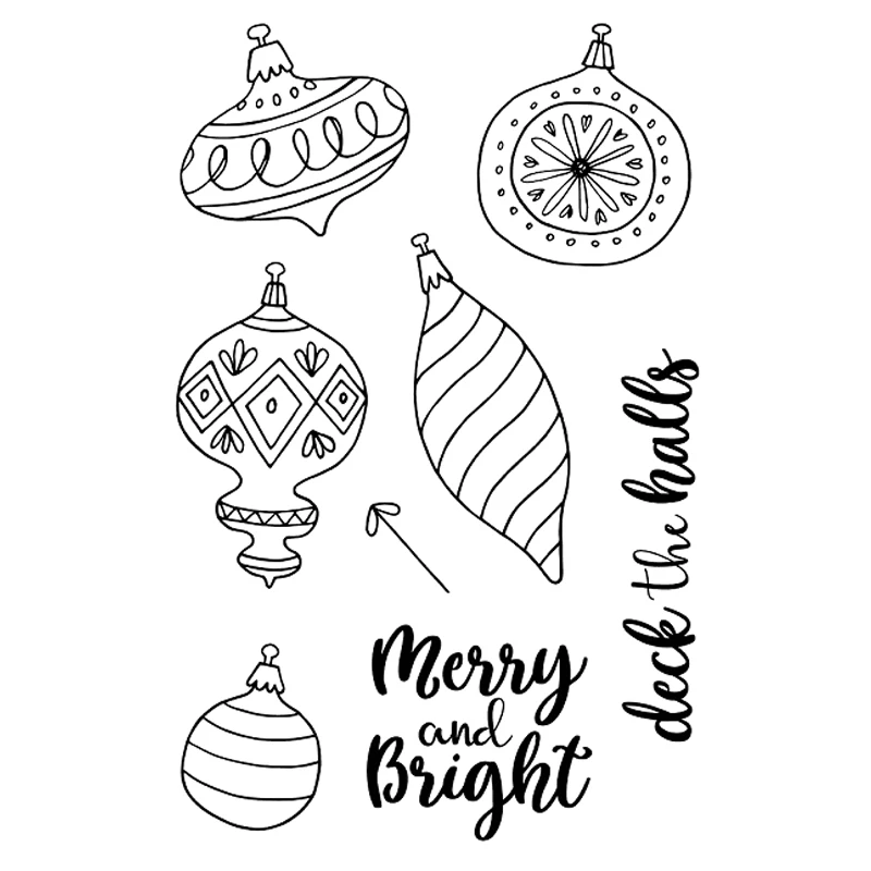 Deck the Halls Transparent Clear Silicone Stamp/Seal for DIY Scrapbooking/Photo Album Decorative Cards Making Clear Stamps 4x6in