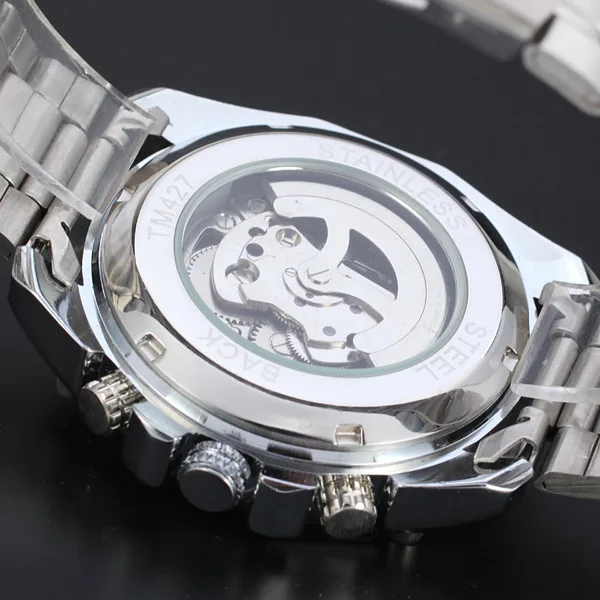 2019 Winner Luminous Brand Steel Men Automatic Mechanical Watch Skeleton Military Relogio Male Montre men watches Relojes hombre