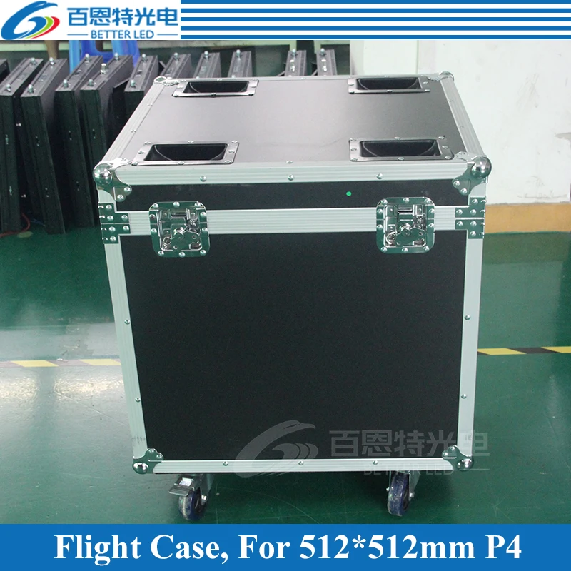 

P4 Die casting aluminum Rental LED display cabinet Flight Case, 1 Flight case Pack 6 pcs 512mmX512mm Cabinet