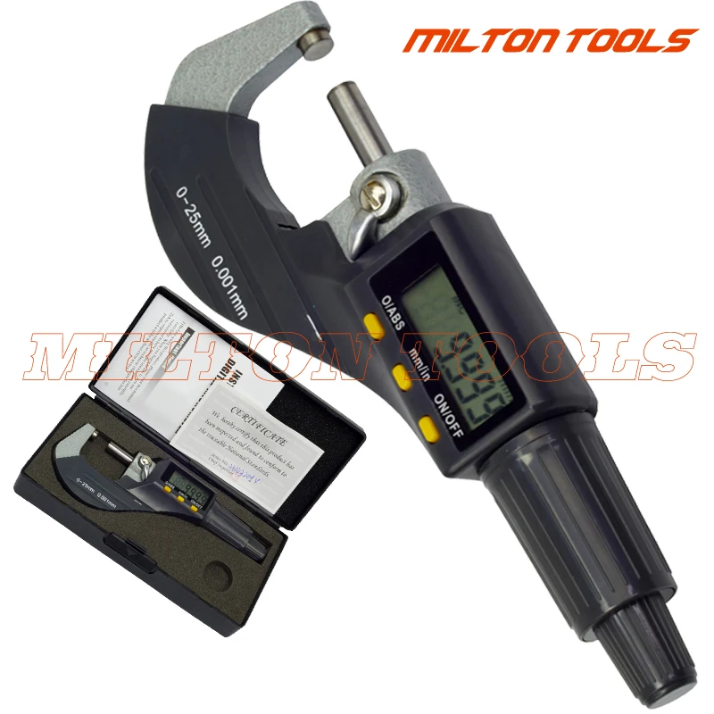 High quality 0-25mm Micron Digital outside Micrometer Electronic micrometer gauge 0.001mm digital gauge measuring tools