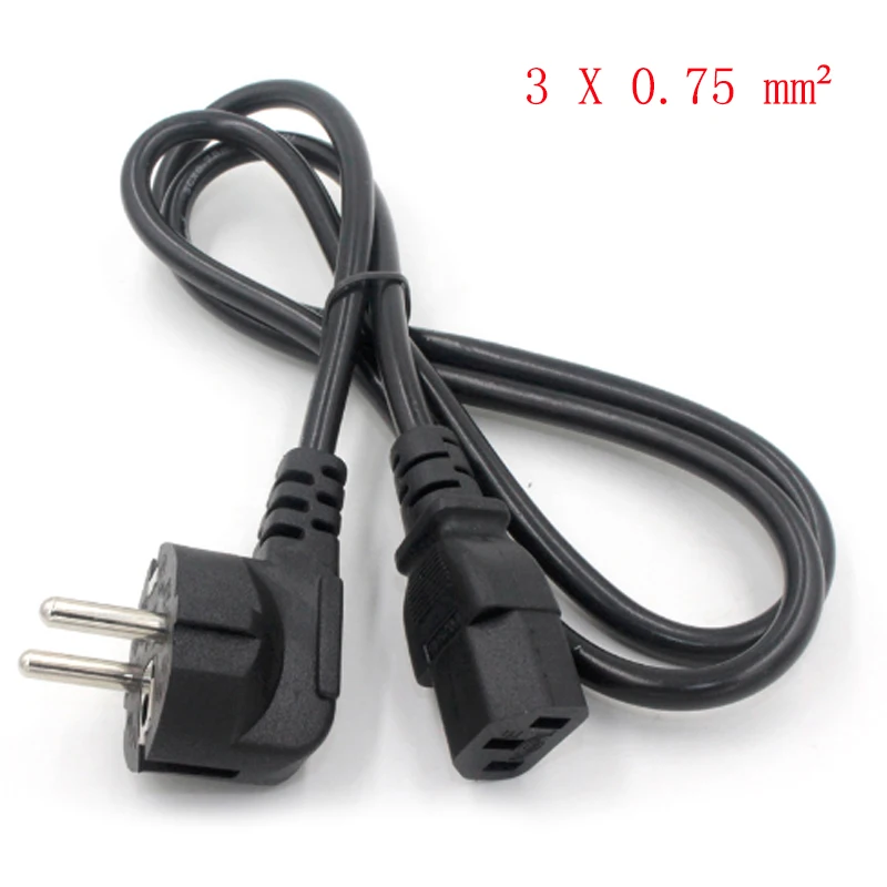 Cavo di prolunga di alimentazione ue europeo Euro IEC C13 cavo di alimentazione 1.2m 1.5m 1.8m 3 x0.75 mm2 per PC Computer Monitor stampante TV