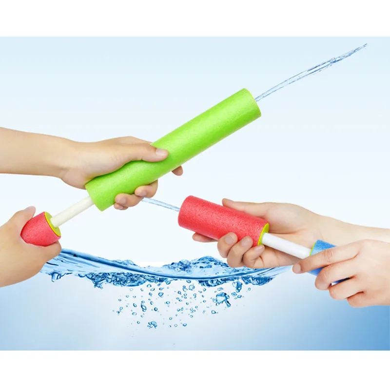 Sponge Water Gun Foam EVA Water Cannon Pull-type High Pressure Water Gun Toy For Summer Children Beach Water Toys