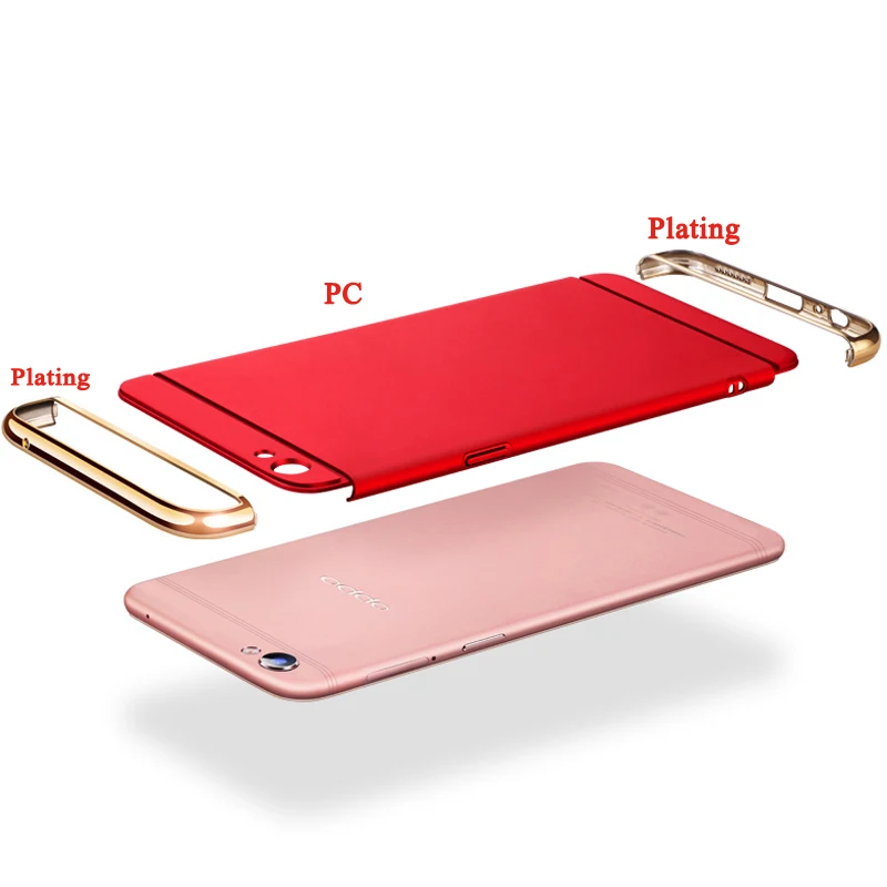 Luxury Plating Covers Case for OPPO F1S F5 F7 Aluminum Metal Bumper Shockproof Back Phone Cover for OPPO R15 Pro Dream Mirror