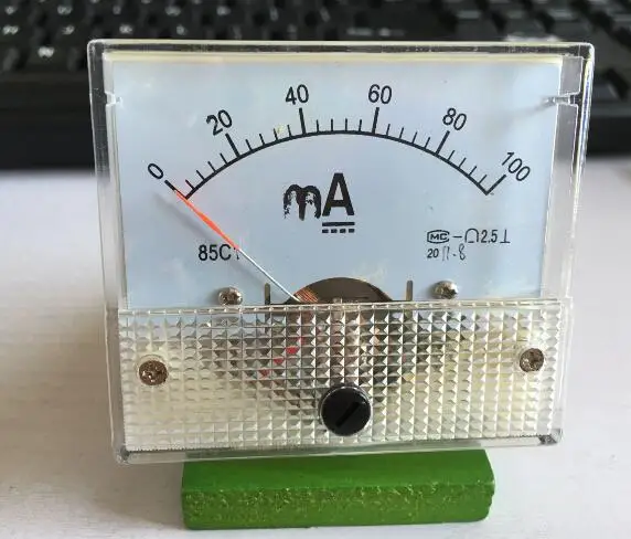 85C1 DC 0-100MA Analog Amp Panel ammeter pointer type current meter panel