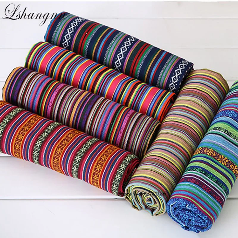 Lshangnn 100X150CM Polyester/Cotton  Ethnic Decorative Fabrics For Sofa Cover Cushion Cloths Curtains 37 Styles Free Ship