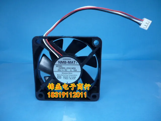 Original NMB 6015 0.18A 2406RL-05W-M59 60*60*15MM 24V 3 wire inverter fan