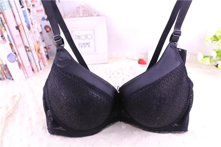 Mulheres grandes busto Bra 36D 36E 38D 38C 40D 40C 40E 42D 42E 44C 46C 46D 44E mãe Sexy Lace Push Up Bras Cueca de algodão acolchoado B06