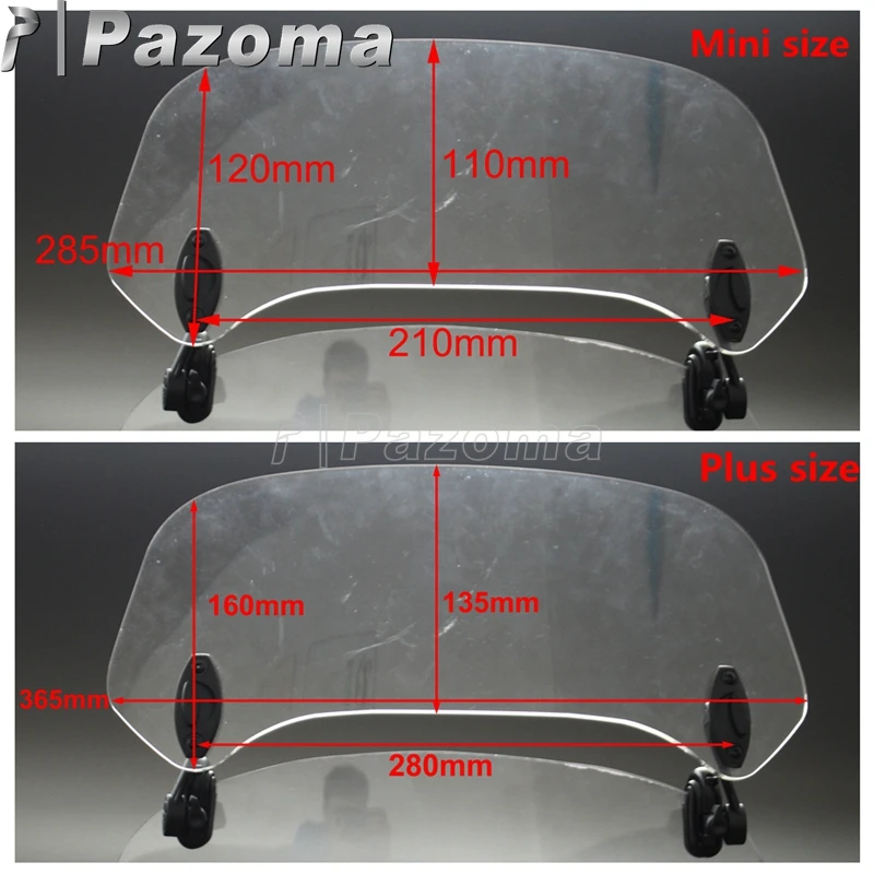 Motorcycle Adjustable Windscreen Spoiler Windshield Air Deflector For Scooter Honda Suzuki BMW F800 R1200GS Yamaha MT-09 FZ-09