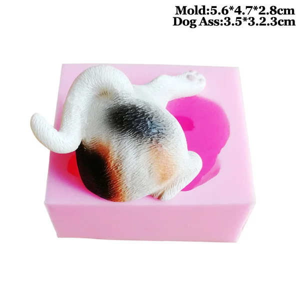 16 Dogs Cats Ass Candle Silicone Soap Mold Fondant Chocolate Sugar Panda Candy Clay Plaster Ice Mould Cake Decorating Tool C382