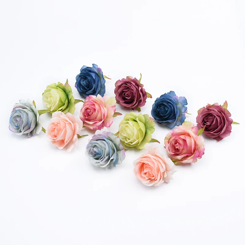 5/10 PCS Artificial Flower Silk Rose For Christmas Home garden Garlands Wall Party Wedding bridal bouquet Diy gift box Hot sales