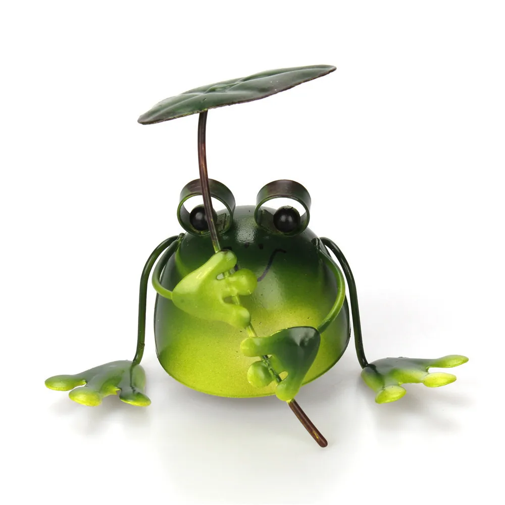 4pcs/Set Creative Metal Frogs Bonsai Decorative Cute Mini Natural Frog Desk Toy Home Office Garden Decor Ornament Gift