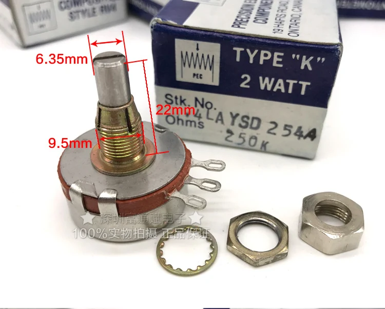 

[VK] Оригинальный lap PYPEK PEC потенциометр RV4AYSD254A 250K 2W потенциометр переключатель