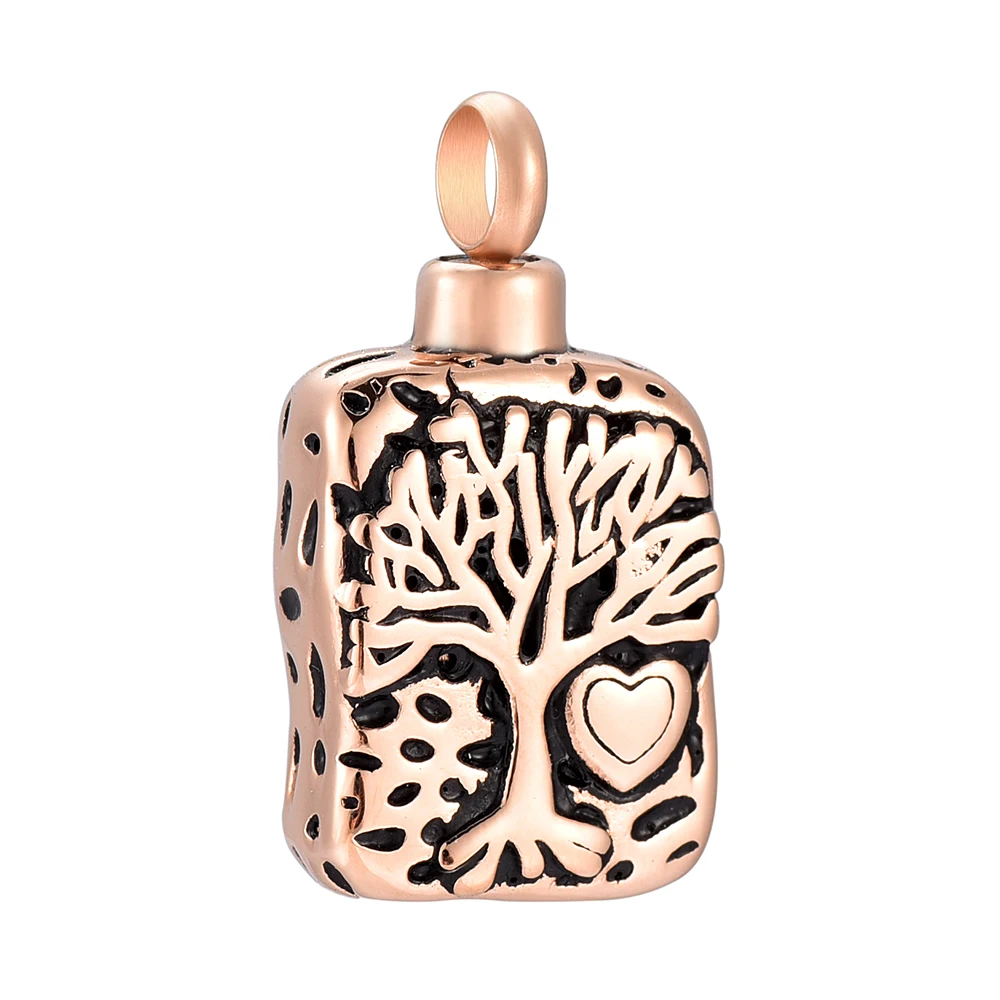 

9910 Multi-color tree of life beautiful urn pendant snake chian urn necklace keepsake Pendant cremation Jewelry