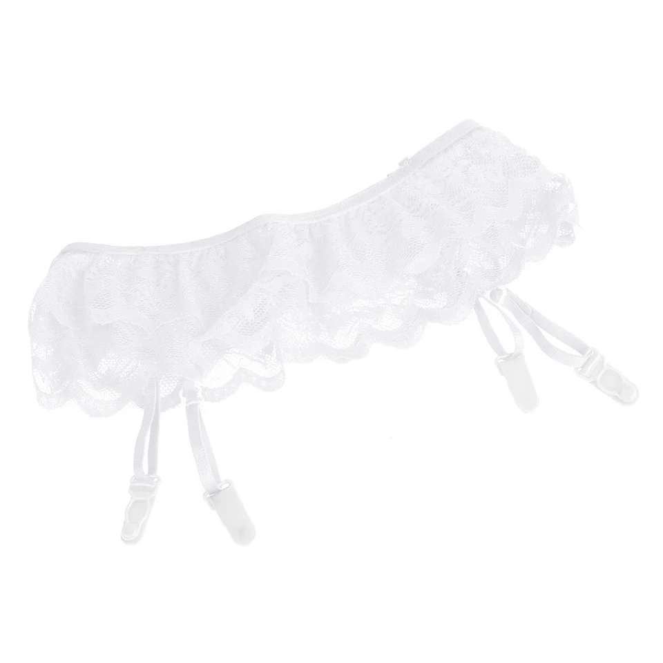 Women Dual Layer Wedding Garter Lace Sexy Lingeries Garter Belt Girls Thigh Suspender Belt Temptation Harness