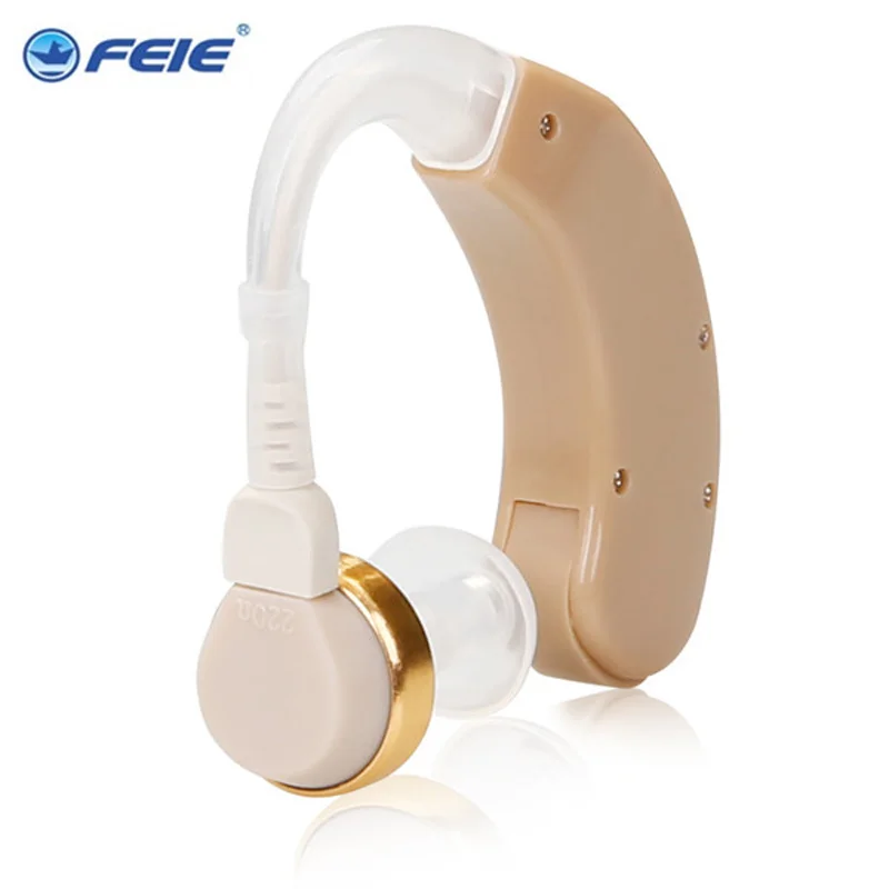 FEIE Wireless Invisible Hearing Aid Earphone for Old People Hearing Loss Rechargeable Deafness Hard of Hearing beige Color S-8A