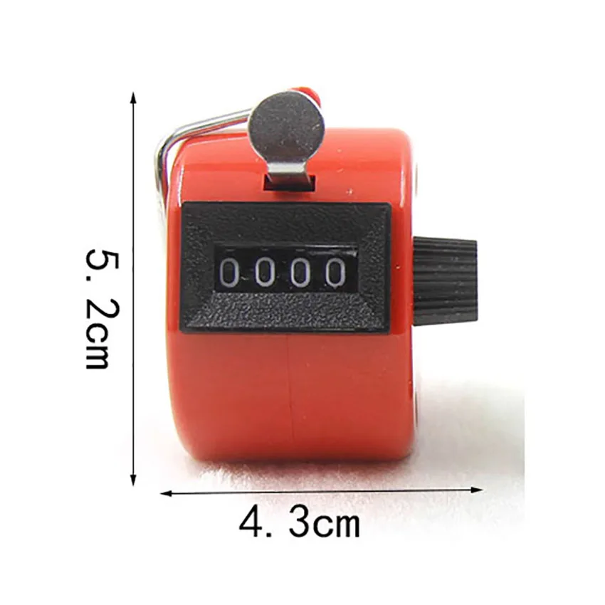 Contador de números de dígitos mecânica escudo plástico mão dedo exibição contagem manual contagem tally clicker temporizador futebol golf counter