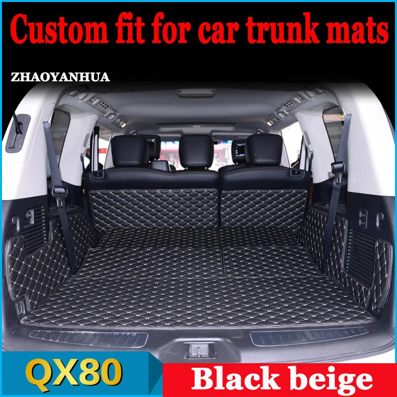 ZHAOYANHUA Custom fit car Trunk mats for Infiniti QX56 QX80 foot case all weather car styling rugs custom perfect carpet liners