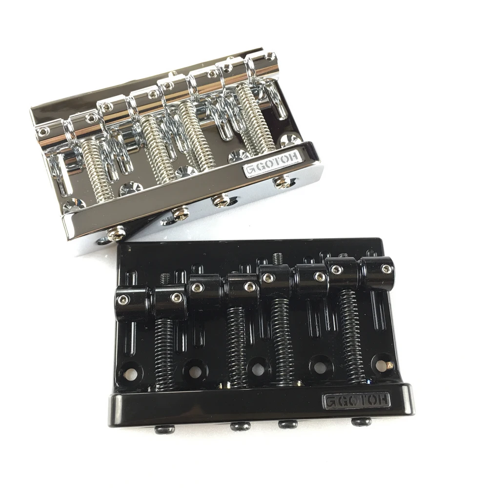 Genuine Original GOTOH 201B-4 4 Strings Electric Bass Bridge Brass Saddle Chrome Black MADE IN JAPAN