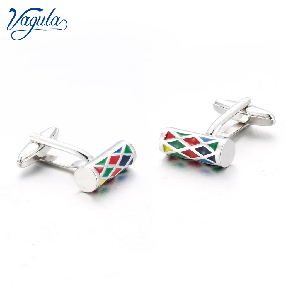 

VAGULA Excellent Cufflinks Top Luxury Brand Suit Shirt Bonito Gemelos Button Enamel Cuff links 140