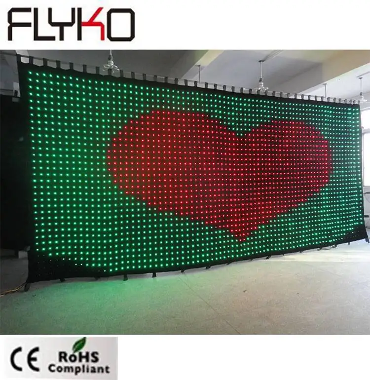 

Тканевый гибкий светодиодный видеодисплей P9cm 3M x 7m для dj светильник, сценический эффект для свадьбы, 2019