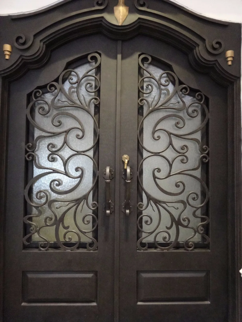 wrought iron door design ideas lion iron doors