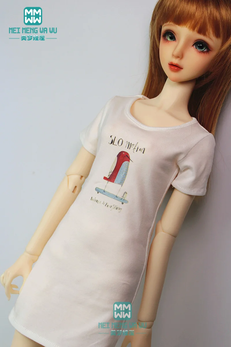 BJD doll clothes for 1/3  58-62cm SD10 SD13  DD BJD doll fashion Casual wild long T-shirt