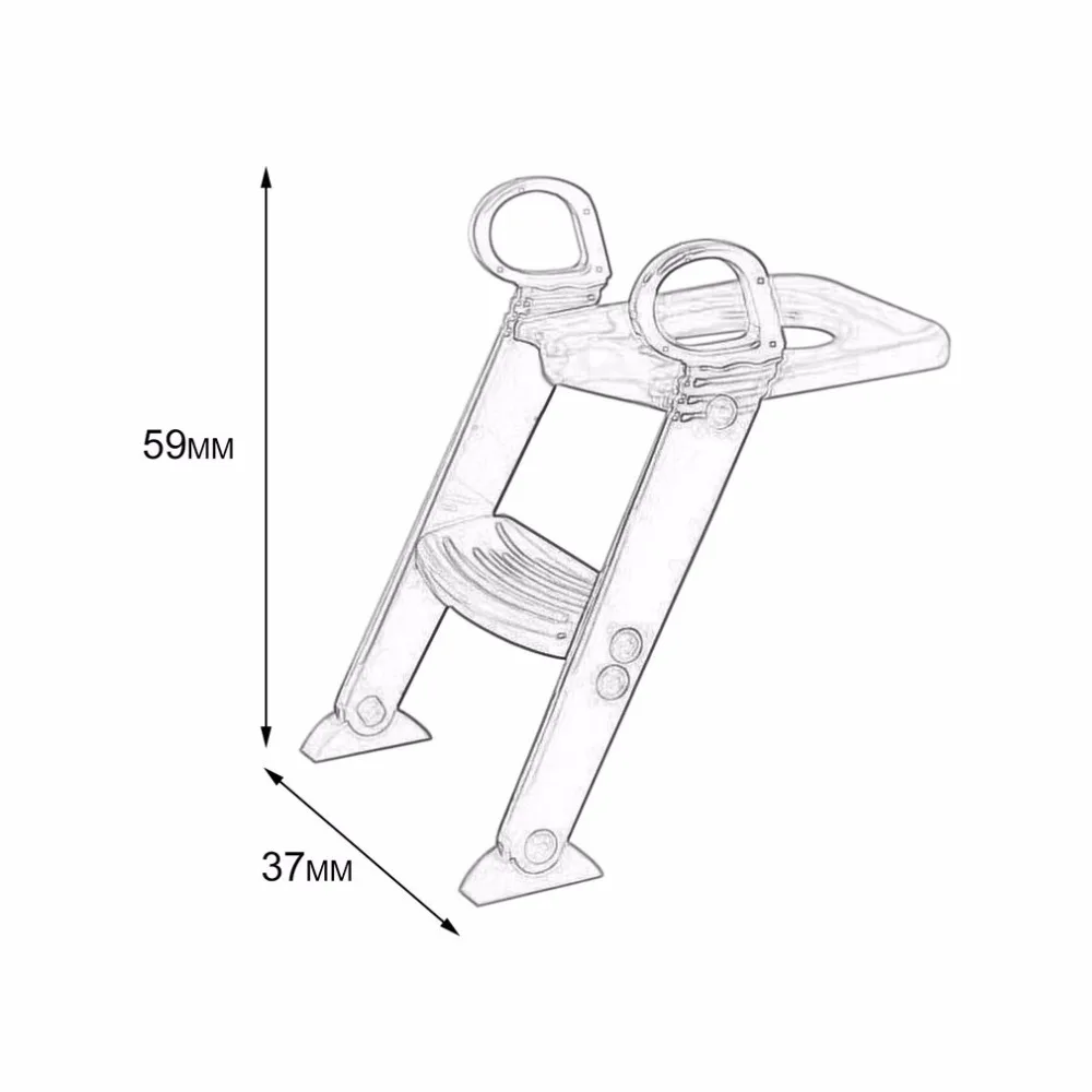 Baby Toilet Seat Folding Potty Trainer Seat Chair Step With Adjustable Ladder Non-Slip Children Potty Chair Toilet Training seat