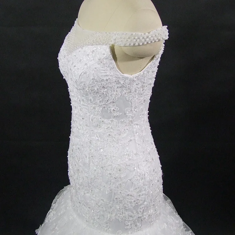 أحدث فستان زفاف حورية البحر على الطراز الأفريقي 2025 مع ثوب زفاف دانتيل زهور بالإضافة إلى حجم ثوب الزفاف