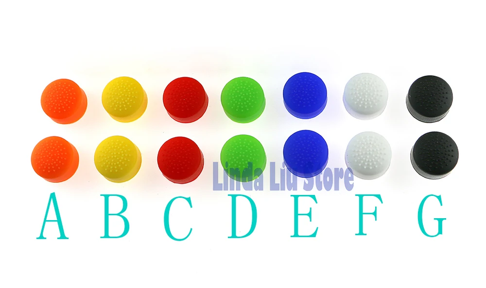 10pcs/lot 7 colors Enhanced Silicone Analog Controller Thumb Grips Cap Skin Cover height grips for ps4