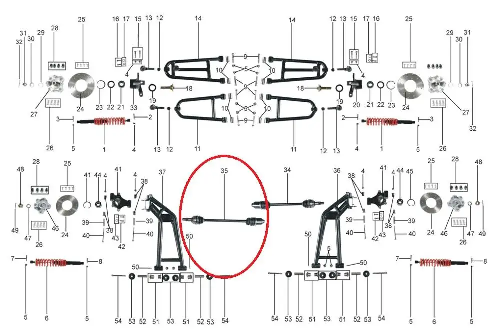1 szt. Prawa tylna wał napędowy Fit Kinroad1100 rekin BUGGY/Joyner 800/Joyner 1100 22/27 zęby długość 808mm — zdjęcie 6
