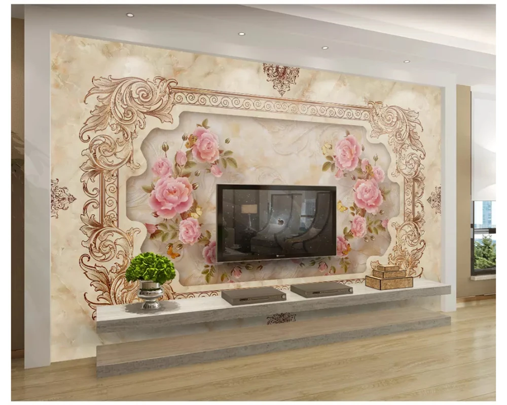 

beibehang Classic European fashion three-dimensional decorative silky papel de parede wallpaper stone relief TV sofa background