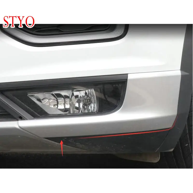 STYO Car ABS Front Bottom Bumper Side Corner Protector Cover Trim Car Styling for VW T-ROC 2018 2019