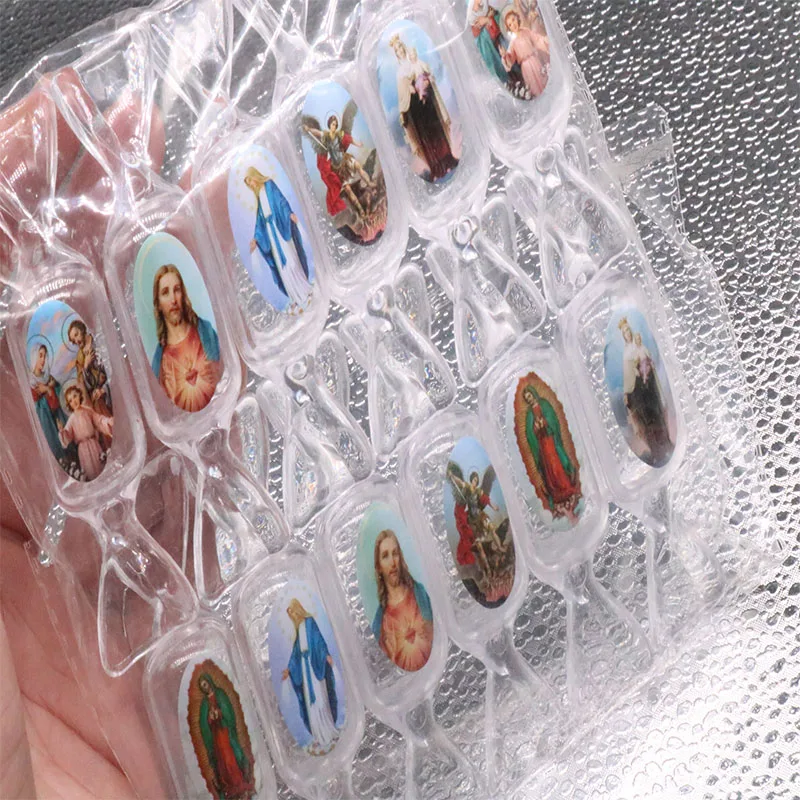 12PCS classic Christian plastic candy box, rosary beads necklace box. Prayer beads necklace box. Picture is random.