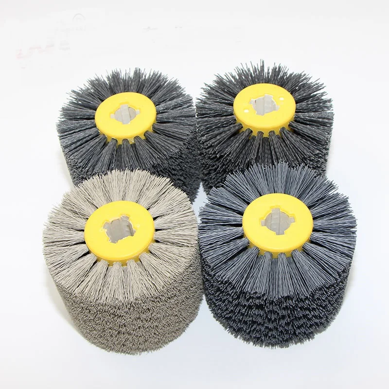 New 4pcs/lot 120*100*19mm Nylon Abrasive Wire Wheel 80-400# Polishing Wheel Electric Brush for Woodworking