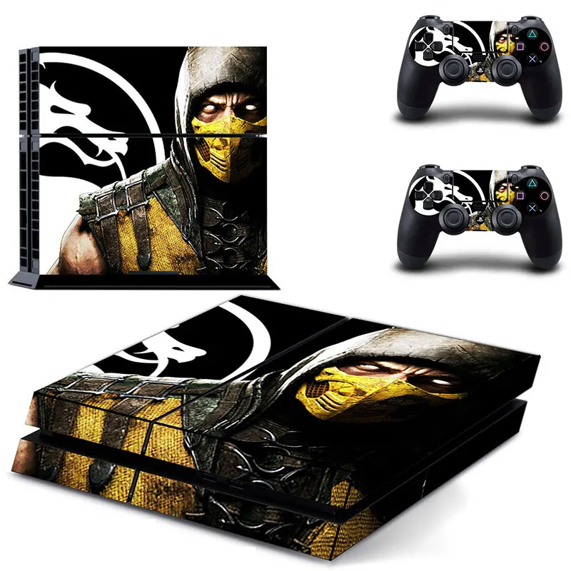 Mortal Kombat PS4 Skin Sticker Decal For Sony PlayStation 4 Console and 2 Controllers PS4 Skin Sticker Vinyl