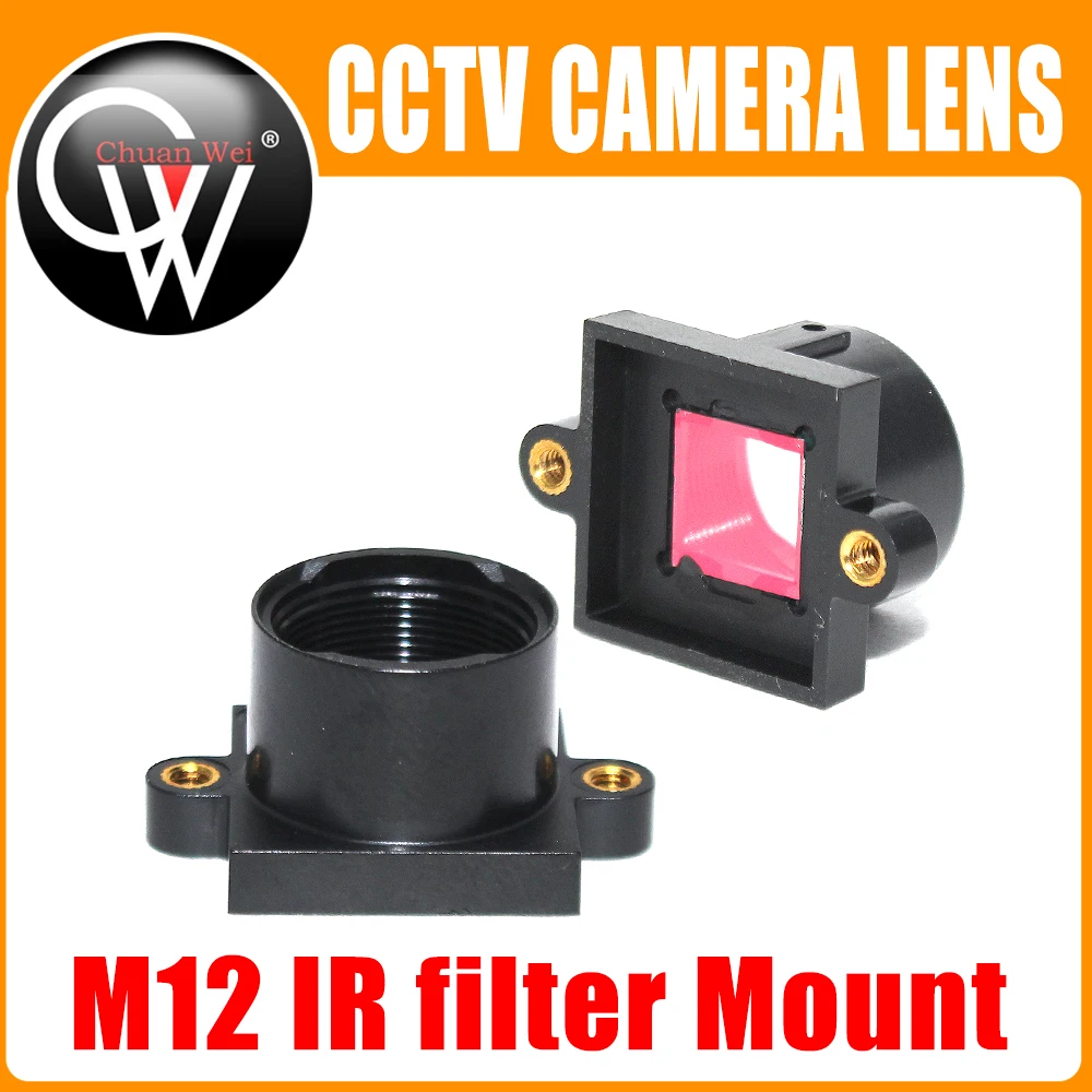 Montaje de lente M12 x 0,5, con filtro IR 650, soporte de agujero de 20mm para cámara cctv, 10 unidades por lote, envío gratis