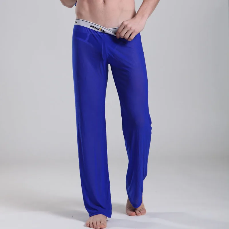 

High quality formal pants men see though cotton pants tranparent sexy long johns mens pants slim fit trousers M01-6