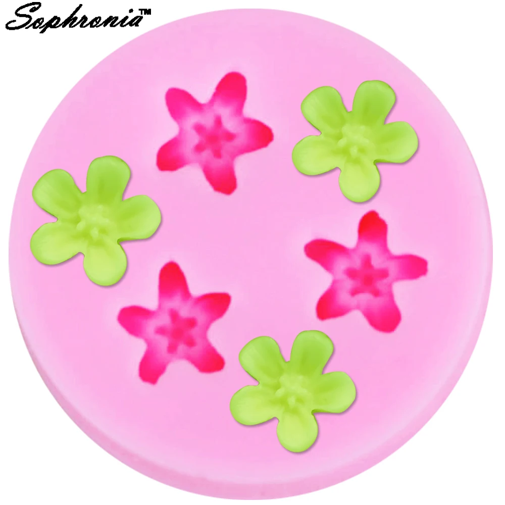 Jasmine Flower Valentines Silicone Mold Chocolate Bar Mould Ice, Pudding, Jelly, Gumpaste Scented Fondant For Kitchen Pieces