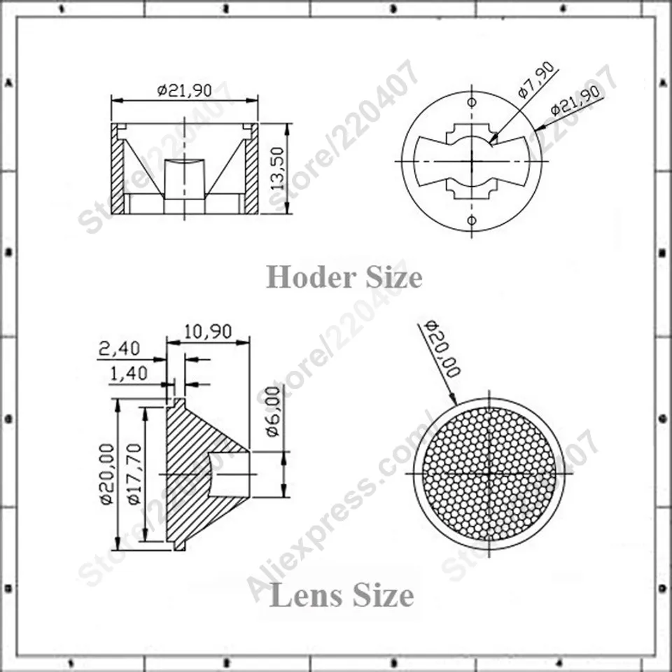 300pcs 20mm 5 8 15 30 45 60 90 120 Degree PMMA water/bead/Foggy face LED Lens For 1W 3W LED Light Diodes chip led lenses for DIY