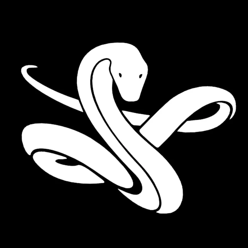 14cm*10.8cm Tribal Snake Cobra Python Vinyl Car-Styling Decal Waterproof Car Stickers Accessories Black/Silver S6-3066