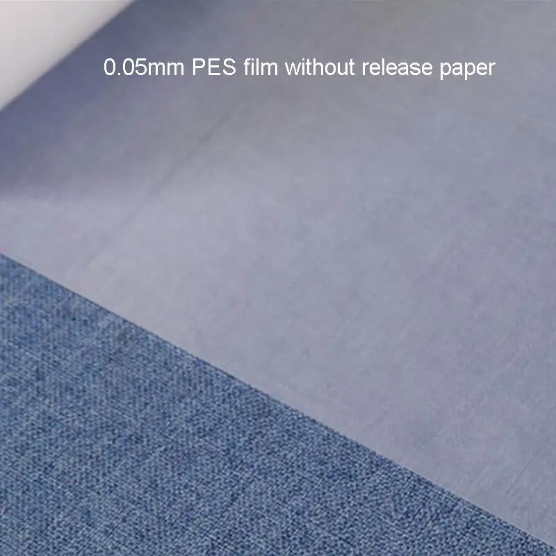 Film adesivo Hot melt con la carta di rilascio denim di cotone poliestere per gli indumenti zone del ricamo tessili per la casa in pelle PES H3S3