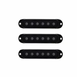 Zestaw pcheł 3pcs Black ST gitara osłona przetwornika Single Coil akcesoria z tworzywa sztucznego na gitarę elektryczną