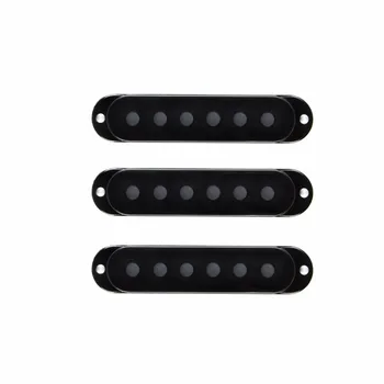 FLEOR Set van 3 stuks Zwart ST Gitaar Single Coil Pickup Covers Plastic Accessoires Voor Elektrische Gitaar